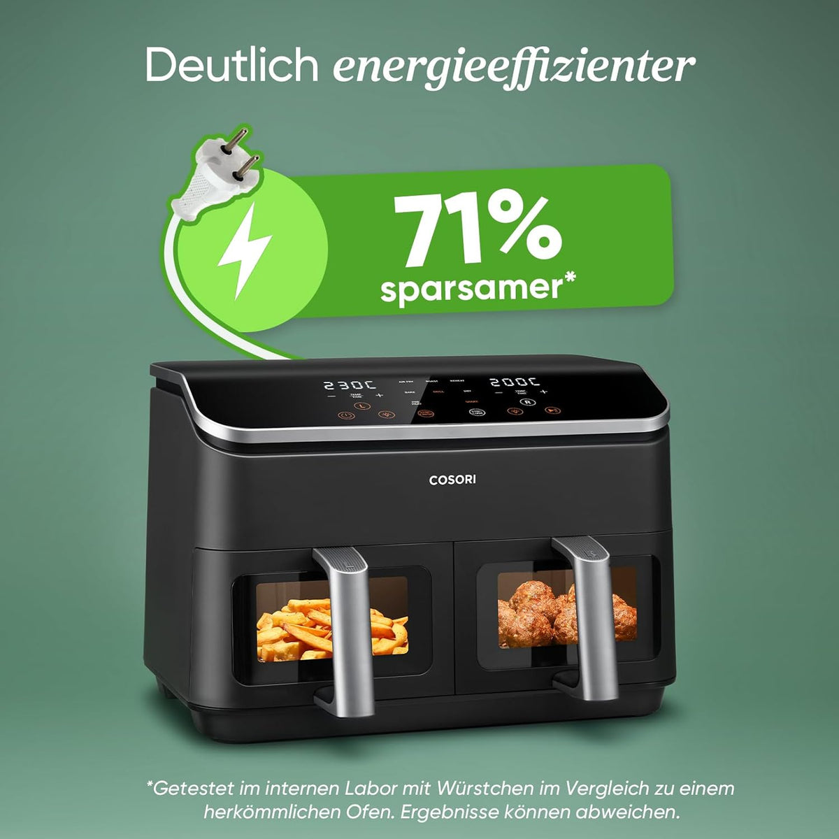 COSORI Dual Basket 8,5-Liter Heißluftfritteuse