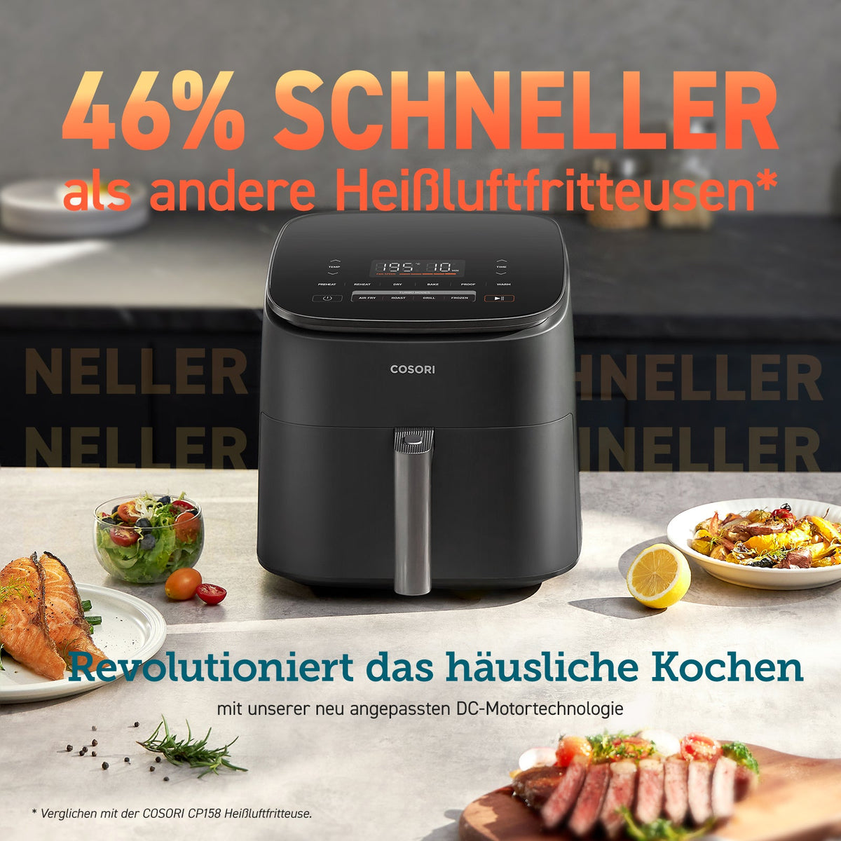 Schnelleres Garen mit der COSORI TurboBlaze™ Heißluftfritteuse