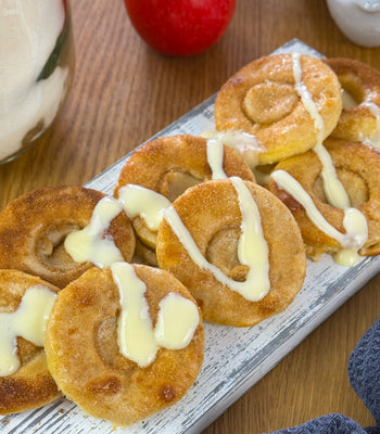 Apfelringe mit Vanillesauce - cusori.com