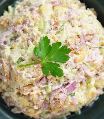 Knuspriger Airfryer-Kartoffelsalat - cusori.com