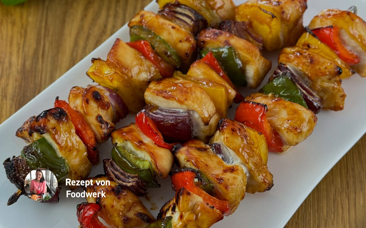 Schnelle Hähnchen Teriyaki Spieße - cusori.com