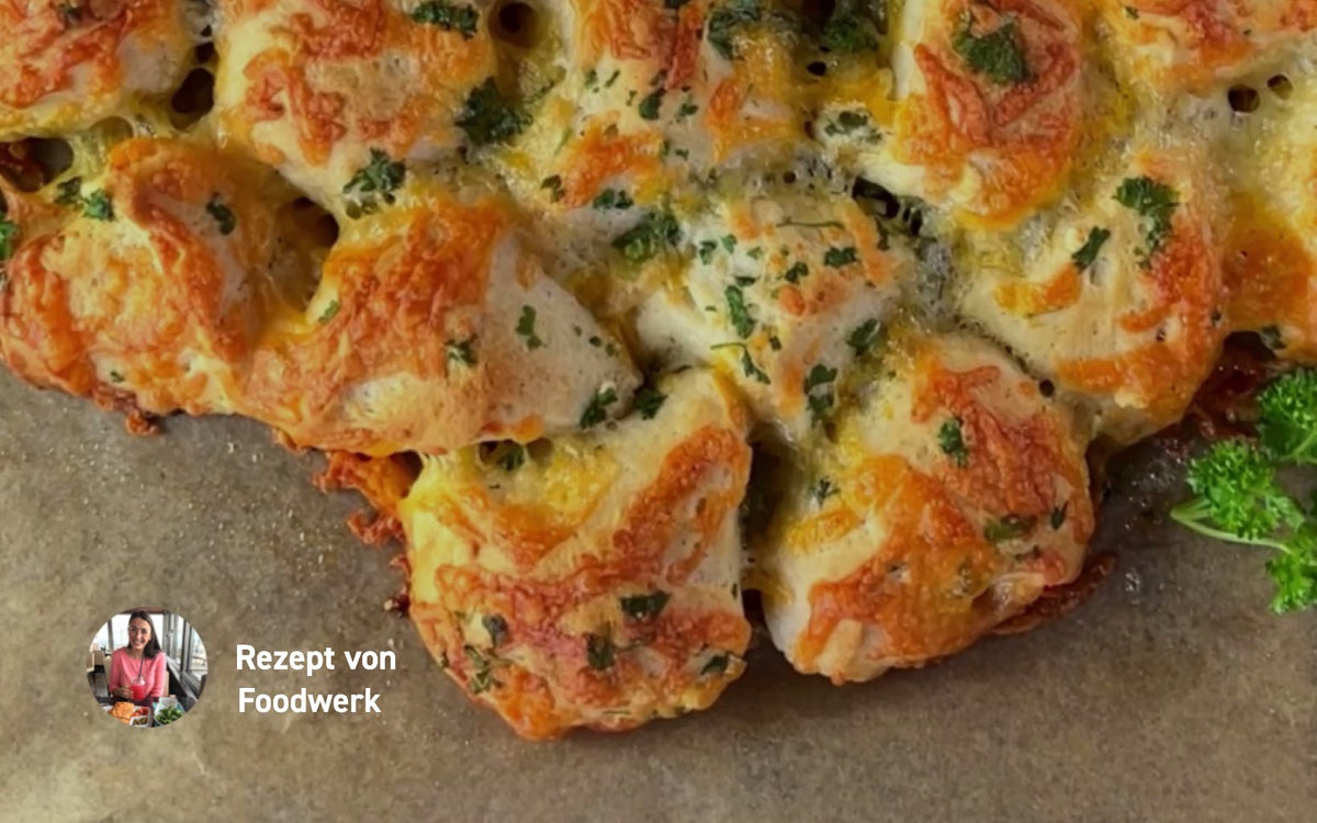 Schnelles Käse Knoblauch Zupfbrot - cusori.com