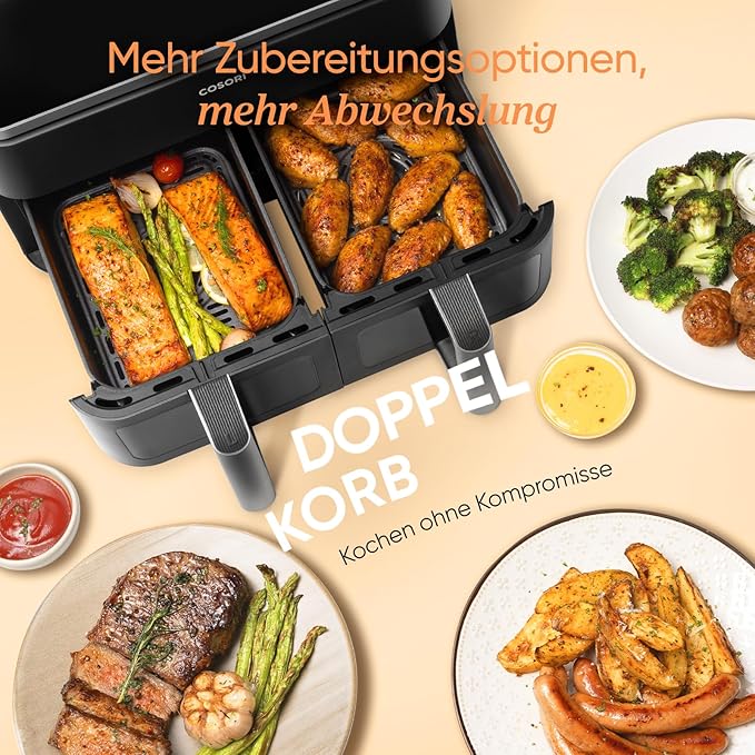 COSORI Dual Basket  8,5-Liter Heißluftfritteuse
