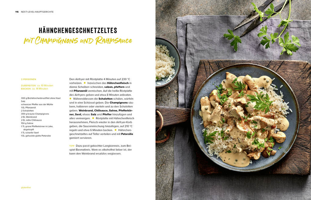 Rezeptbeispiel aus dem Airfryer-Blitzrezepte Kochbuch von Christian Henze