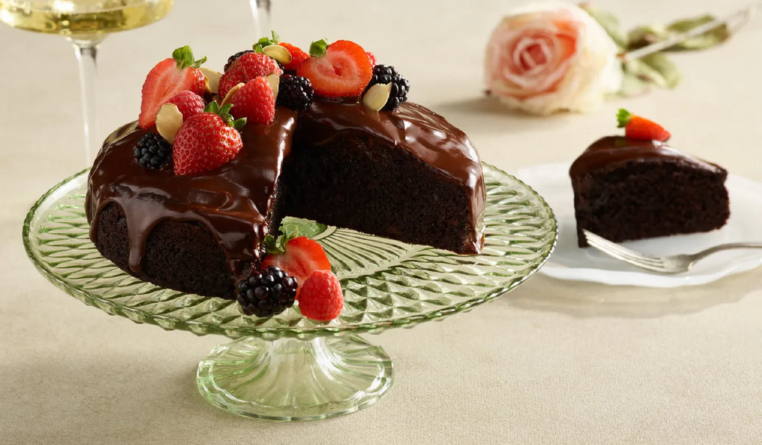 Schoko-Rote-Bete-Kuchen mit Ganache