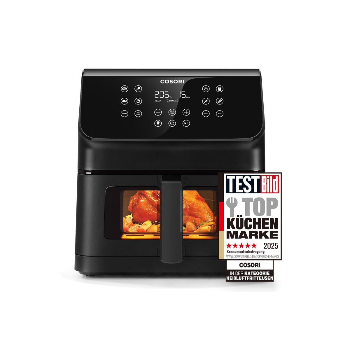 COSORI Clear Blaze 6,2-Liter Heißluftfritteuse mit Sichtfenster und Touchdisplay