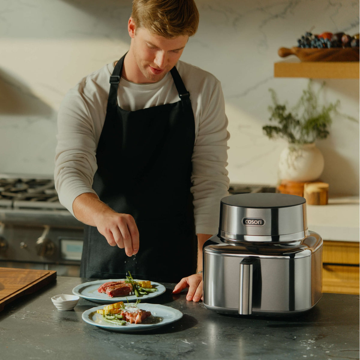 Alltagstaugliche Nutzung der COSORI Iconic Single Airfryer in der modernen Küche