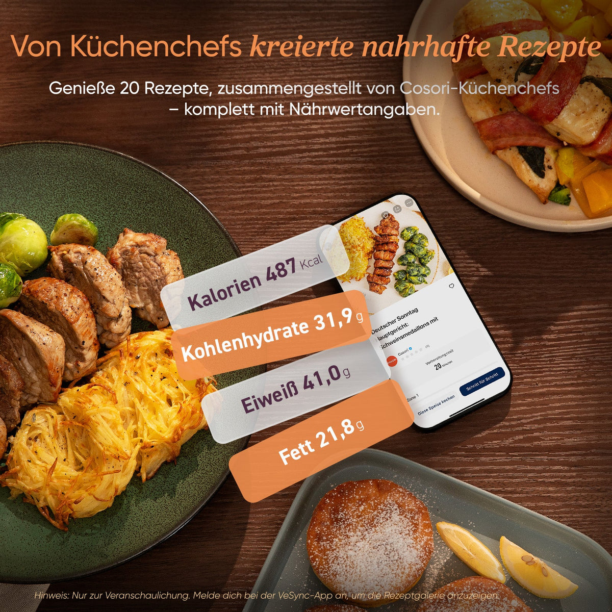 Von Küchenchefs entwickelte Rezepte für die COSORI Turbo Tower Heißluftfritteuse