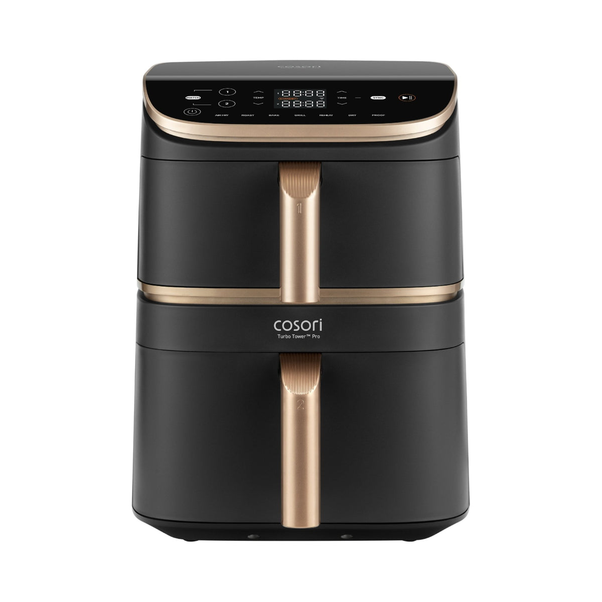 COSORI Turbo Tower™ 10,8-Liter Heißluftfritteuse Pro Smart in Gold mit App-Steuerung