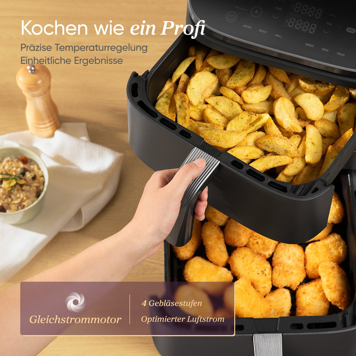 Professionelles Kocherlebnis mit der COSORI Turbo Tower Heißluftfritteuse