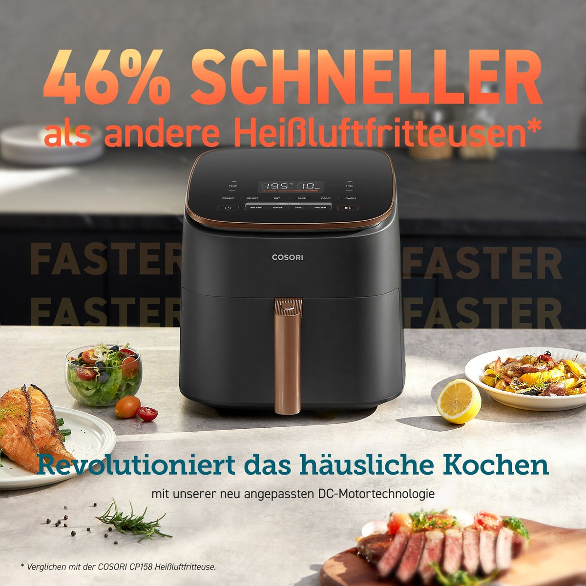 Schnelleres Garen mit der COSORI TurboBlaze™ Heißluftfritteuse