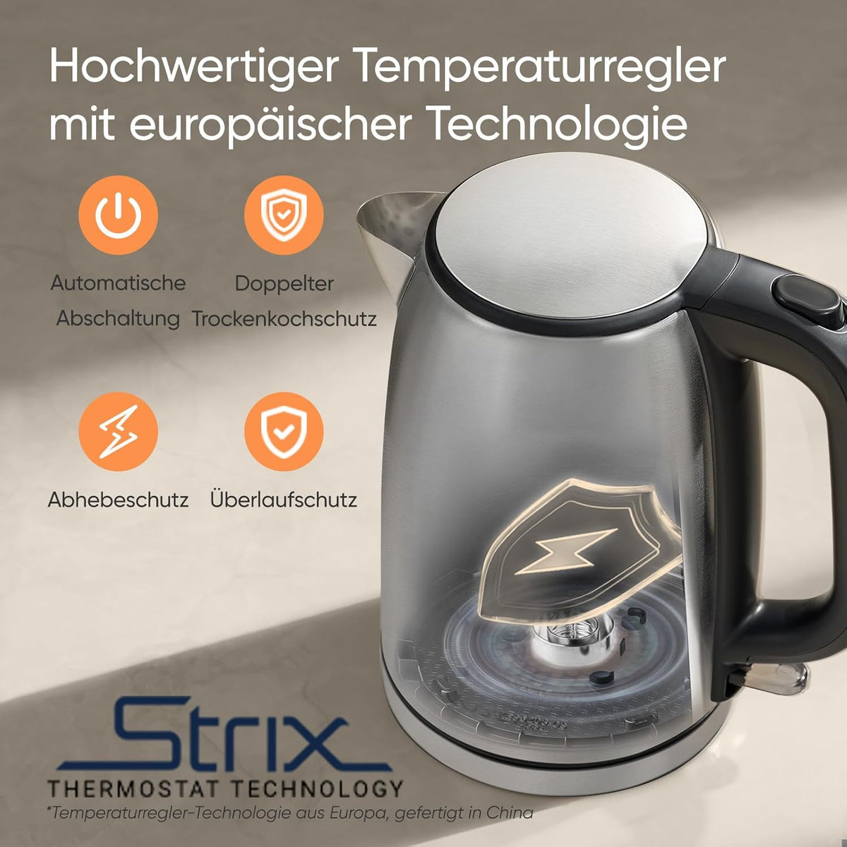 COSORI Wasserkocher mit hochwertigem Strix Temperaturregler