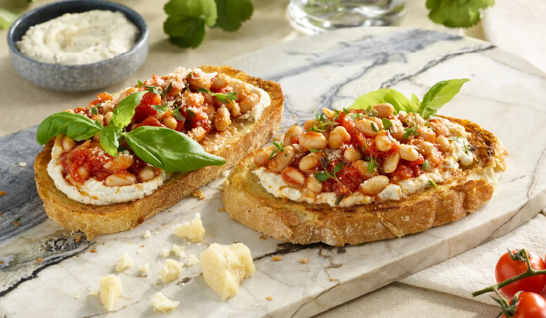 Pizza-Bohnen-Toast aus der Heißluftfritteuse